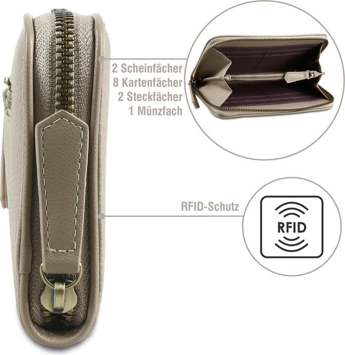 Image du produit Bugatti Passione Langbörse mit Reissverschluss, noir