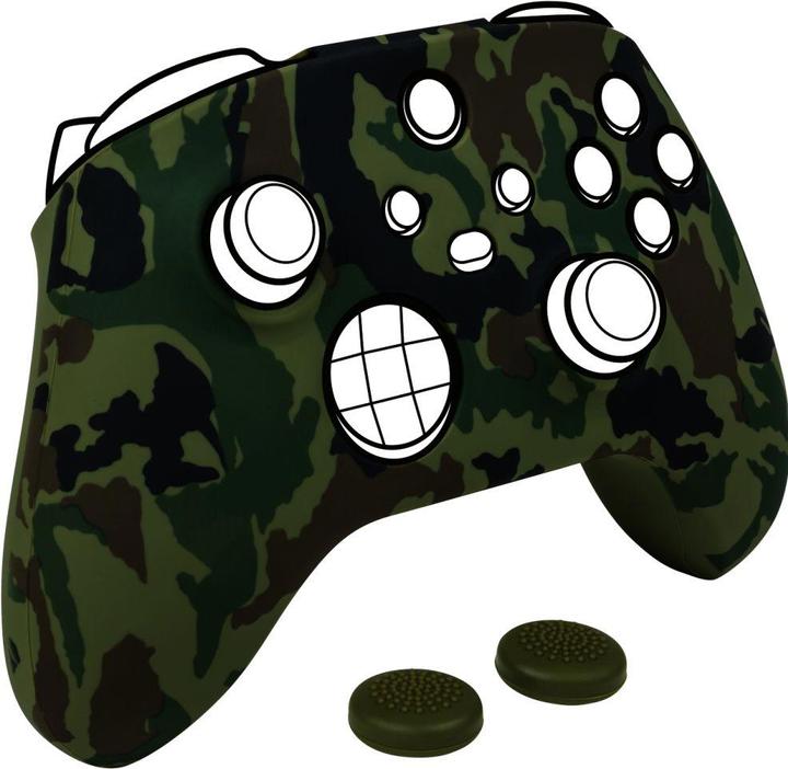 Nacon Gaming Controller Silicon Glove (verde mimetico/incl. 2 impugnature per il pollice) (Xbox One S, Xbox Serie S, Xbox One X, Xbox Series X)