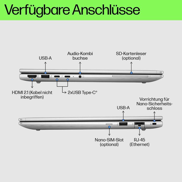 Actual product image HP ProBook 460 16 inch G11 Notebook PC, 40.6 cm (16"), 1920 x 1200 pixels, 16 GB, DDR5-SDRAM, W (16", 16 GB, 512 GB, DE)