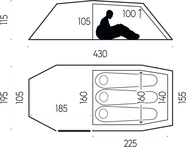 Immagine prodotto Fjällräven Abisko Endurance 3 (Tenda a tunnel, 3.03 kg, 3 persone)