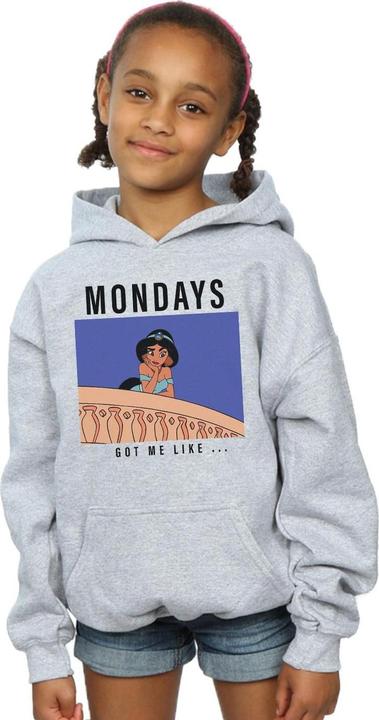 Immagine prodotto Disney Princess Jasmine Mondays Got Me Like Felpa con Cappuccio Ragazze (128)