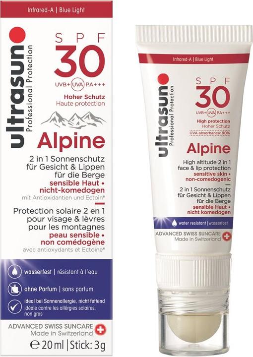 Immagine prodotto Ultrasun Alpino SPF 30 (Stick solare, Crema solare viso, SPF 30, 20 ml, 40 g)