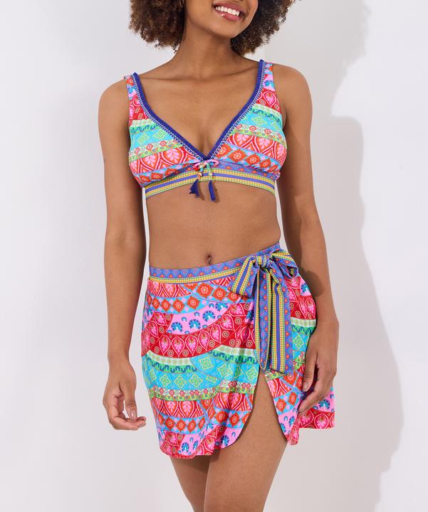 Actual product image Joe Browns Patchwork Tassel Trim Wrap Swim Skirt (40)