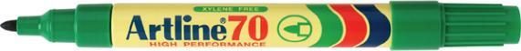 Actual product image Shachihata Artline 70N Permanent marker Medium Round tip 1.5 mm Green Refillable (Green, 1.50 mm, 12 x)