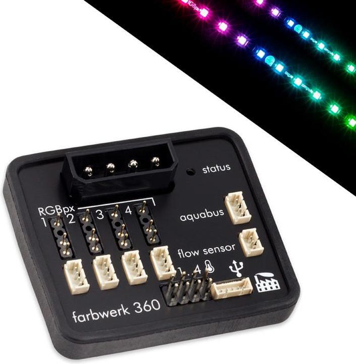 Actual product image Aqua Computer inking unit 360 RGB LED controller