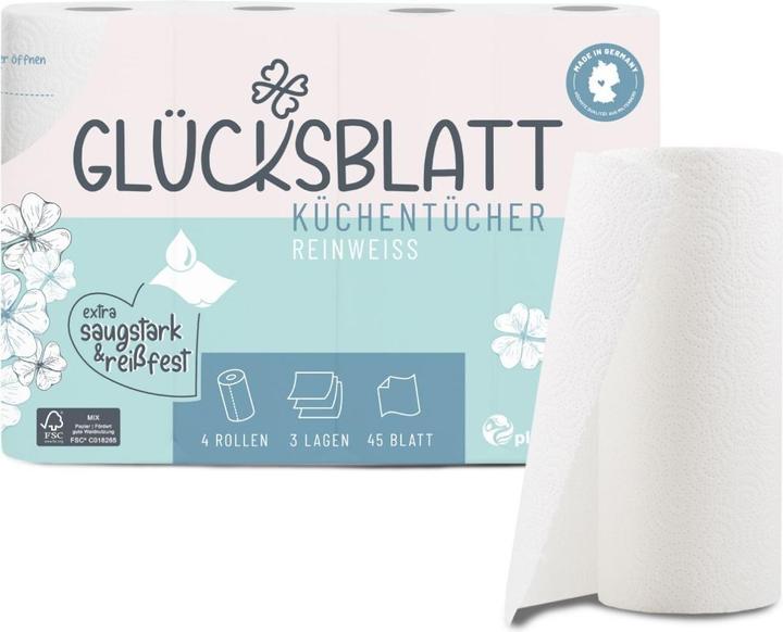 Produktbild Glücksblatt Küchentücher Reinweiss
