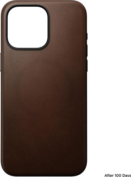 Image du produit Nomad Coque arrière en cuir moderne iPhone 15 Pro Max Marron (Apple iPhone 15 Pro Max)
