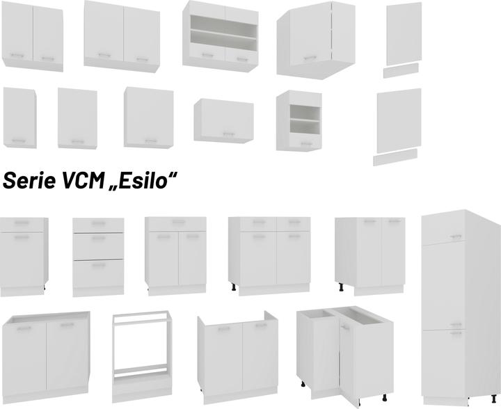 Produktbild VCM Küchenschrank Breite 80 cm Schublade Unterschrank Küche Küchenmöbel Esilo (80 x 46 x 82 cm)