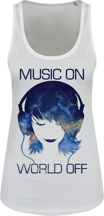 Actual product image Grindstore Music On World Off tank top (XL)