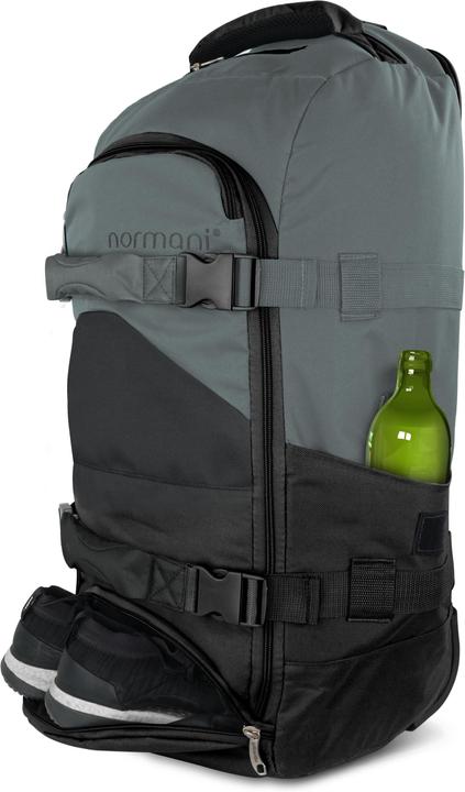 Produktbild Normani Reisetasche mit Rucksackfunktion 90L mit Regenüberzug Schwarz/Grau (90 l, L (90 - 115l))