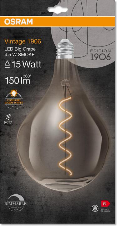 Produktbild Osram Vintage 1906 (E27, 4.50 W, 150 lm, 1 x, G)