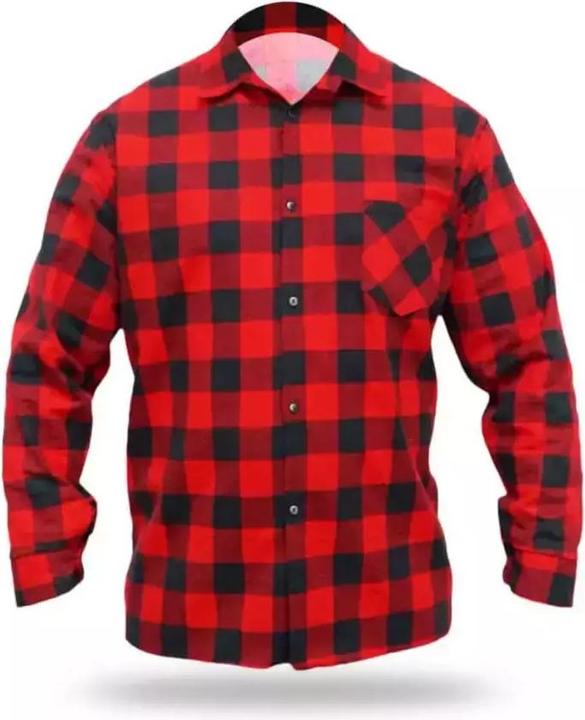Produktbild Dedra rotes Flanellhemd, Grösse XL, 100 % Baumwolle (BH51F1-XL) (XL)