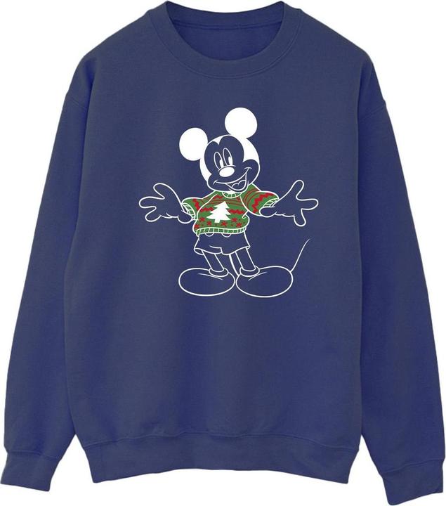 Actual product image Disney Mens Mickey Mouse Xmas Jumper Sweatshirt (S)