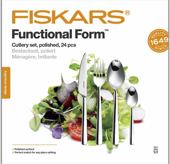 Produktbild Fiskars FS. BESTECKSET 24-tlg. GLÄNZEND FF