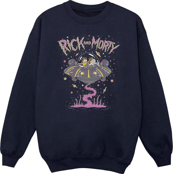 Rick And Morty Pink Spaceship Sweatshirt (XL)