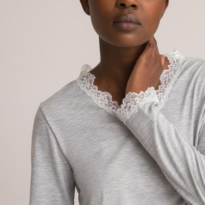 Produktbild La Redoute Collections Pyjama mit Spitze (42)