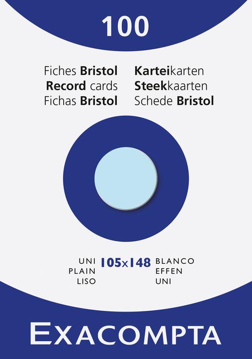 Produktbild Exacompta Karteikarten (A6, 205 g/m², 100 x)