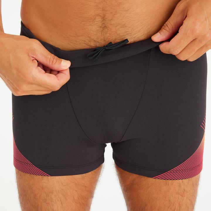 Produktbild Nabaiji Badehose Boxer Herren - 500 Fiti Tria schwarz/rot (XL)