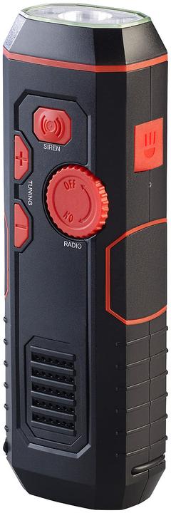 Produktbild Infactory Dynamo-FM-Radio und Taschenlampe mit 120-dB-Sirene, USB-Ladefunktion (FM)