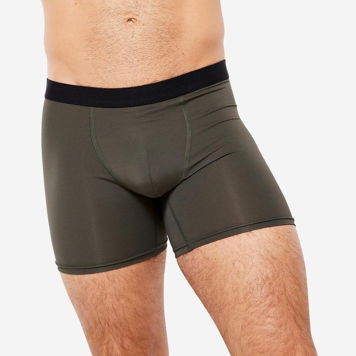 Image du produit Decathlon Fonctionnel boxer homme respirant pack de 3 - marine/bleu/kaki (XL, Lot de 3)
