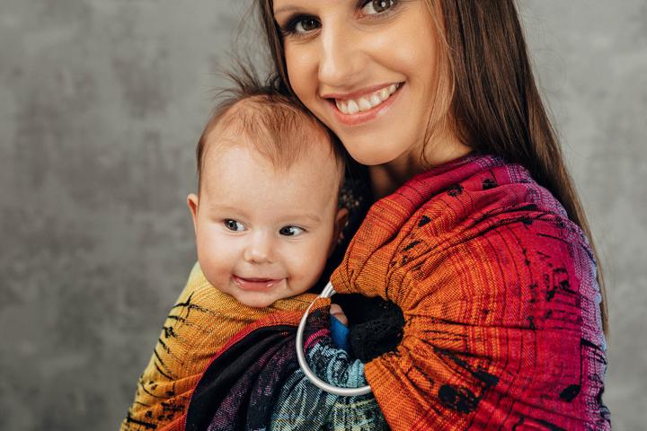 Actual product image Lennylamb Ringsling - Symphony Rainbow Dark (1.80 m)