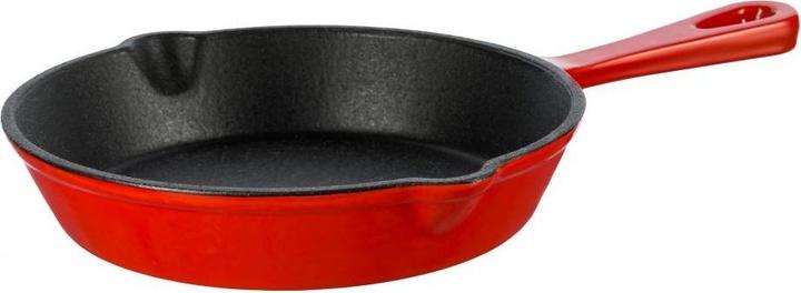 geëmailleerde gietijzeren pan, 25 cm, rood (25 cm, Koekenpan, Gietijzer)