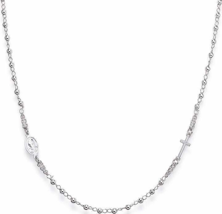 Amen Rosary Round Halskette (925er Silber, 50 cm)