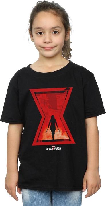 Produktbild Black Widow Movie Icon Silhouette TShirt Mädchen (152, 158)