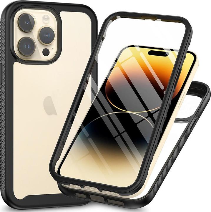 Immagine prodotto Techsuit - Defense360 Pro + Screen Protector - iPhone 15 Pro - Black (Apple iPhone 15 Pro)