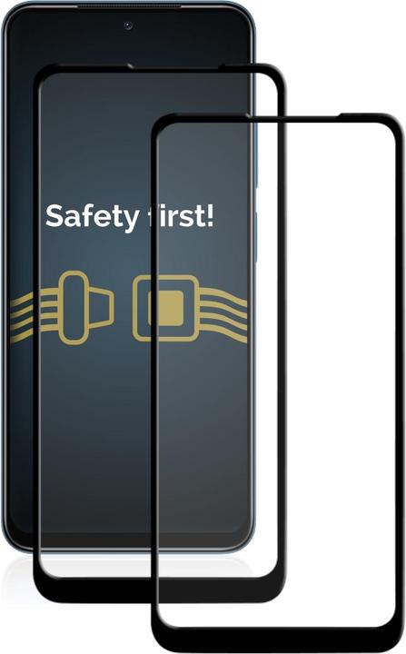 Actual product image Savvies Full-screen armoured glass screen protector (2 Piece, Xiaomi Redmi Note 11)