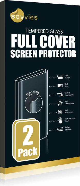 Immagine prodotto Savvies Protezione dello schermo in vetro blindato a schermo intero (2 Pezzo/i, Xiaomi Redmi Nota 10 5G)