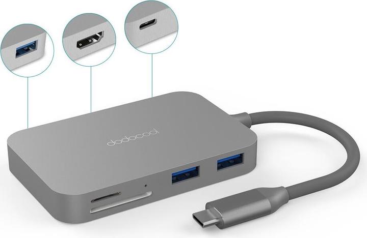 Actual product image Dodocool Dc30 (USB-C, 7 ports)