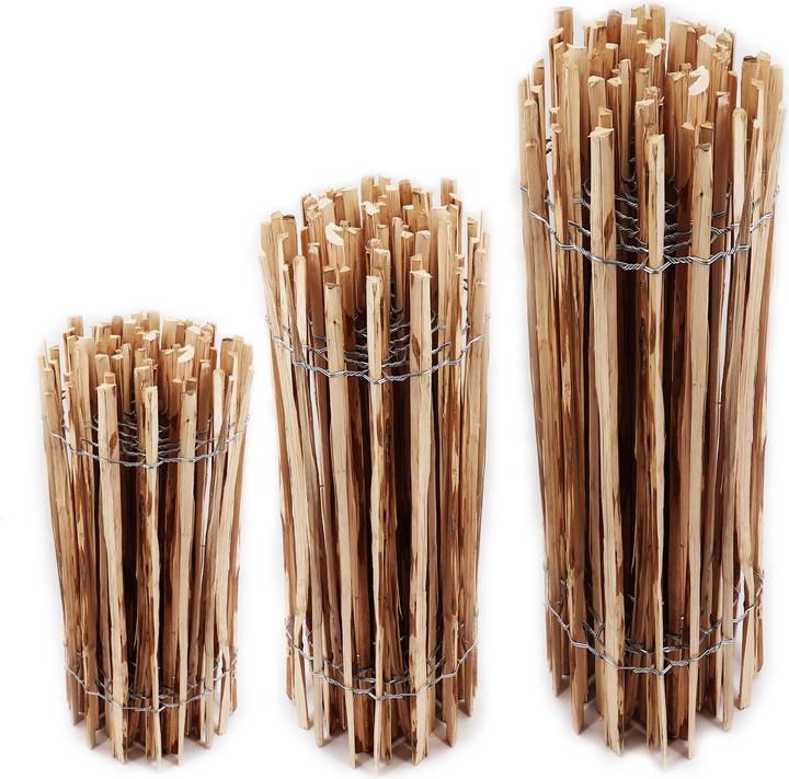Image du produit Aquagart 10m Staketenzaun 100cm hoch Lattenabstand 4-6cm Gartenzaun Kastanienzaun aus Haselnuss Holzzaun