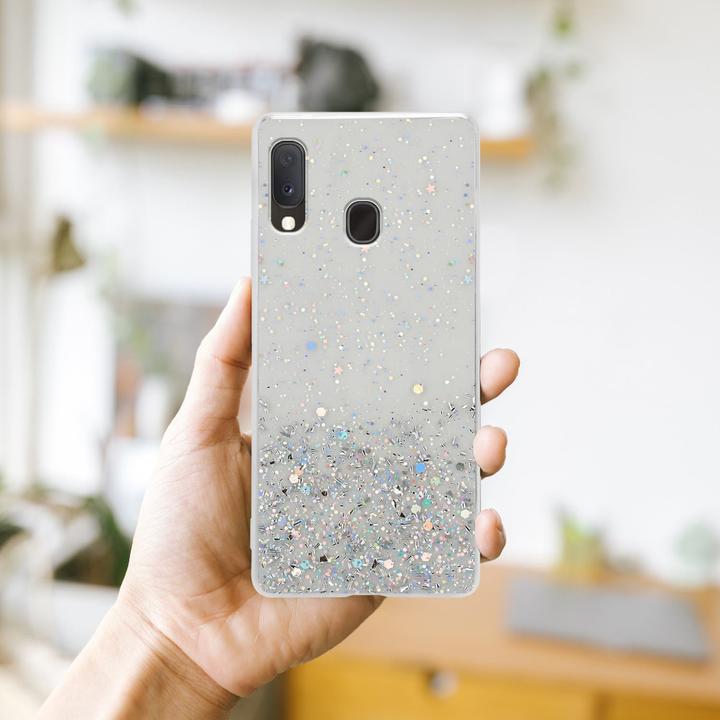 Image du produit Cadorabo Couverture TPU paillettes scintillantes (Samsung Galaxy A20e, Samsung Galaxy A10e)
