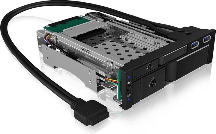 Immagine prodotto Icy Box IB-174SSK-U - Portaoggetti mobile - 2.5", 3.5" (6.4 cm, 8.9 cm)