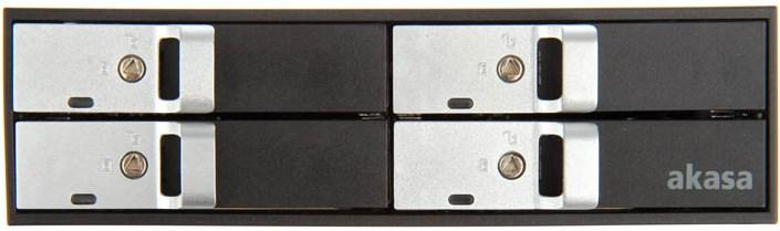 Produktbild Akasa Elite 5,25 Zoll Laufwerksrahmen für vier 2,5 Zoll HDD/SSD