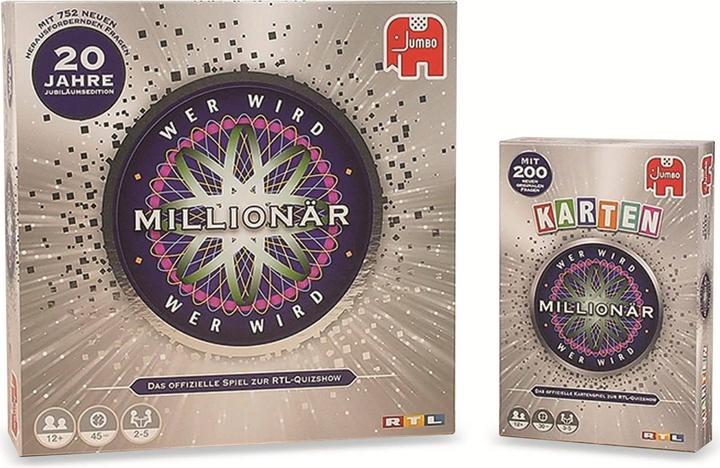 Actual product image Jumbo Who Wants To Be A Millionaire Card Game (German)