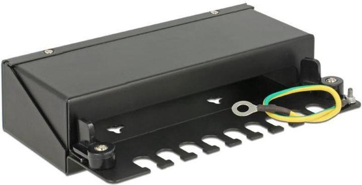 Actual product image Delock 8-port desktop patch panel, DIN rail kit