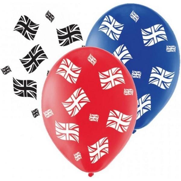 Actual product image Amscan Great Britain Latex Union Jack Balloons (Pack of 6)