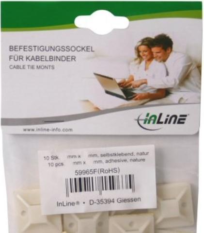 Actual product image InLine Mounting base for cable ties (Fixing loops, 40 mm, 10 pcs.)