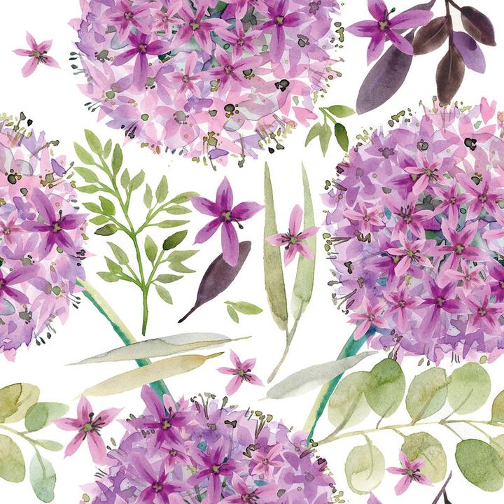 Purple Vintage Flowers