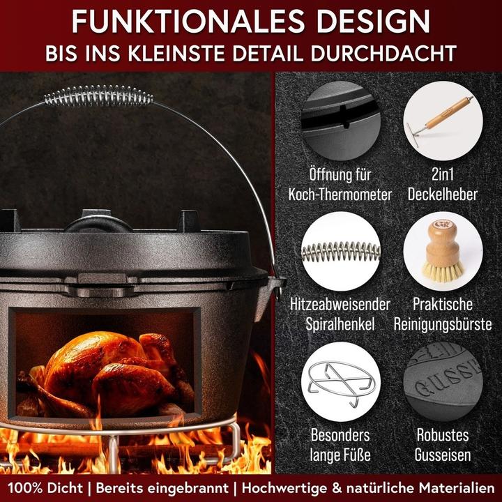 Productafbeelding Gusskönig Dutch Oven Set met roestvrijstalen onderzetter