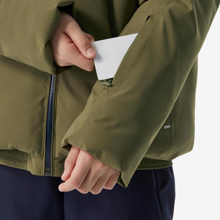 Produktbild Wedze Skijacke Kinder wattiert warm wasserdicht - Piste 500 khaki (146)