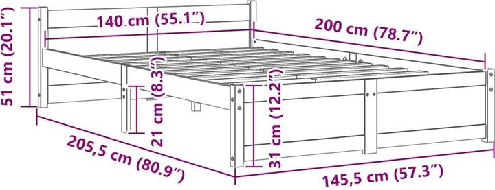 Actual product image VidaXL Camala (140 x 200)