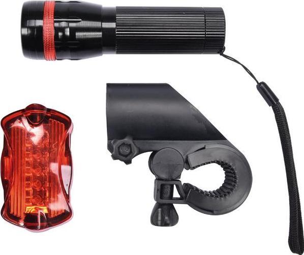 Image du produit Vorel Kit d'éclairage vélo avant + arrière 3W 5 LED 150lm 3x1,5VAAA+2x1,5V (88422) (150 lm)