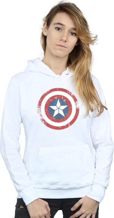 Image du produit - Sweat à capuche CAPTAIN AMERICA CIVIL WAR DISTRESSED SHIELD - Femme (S)