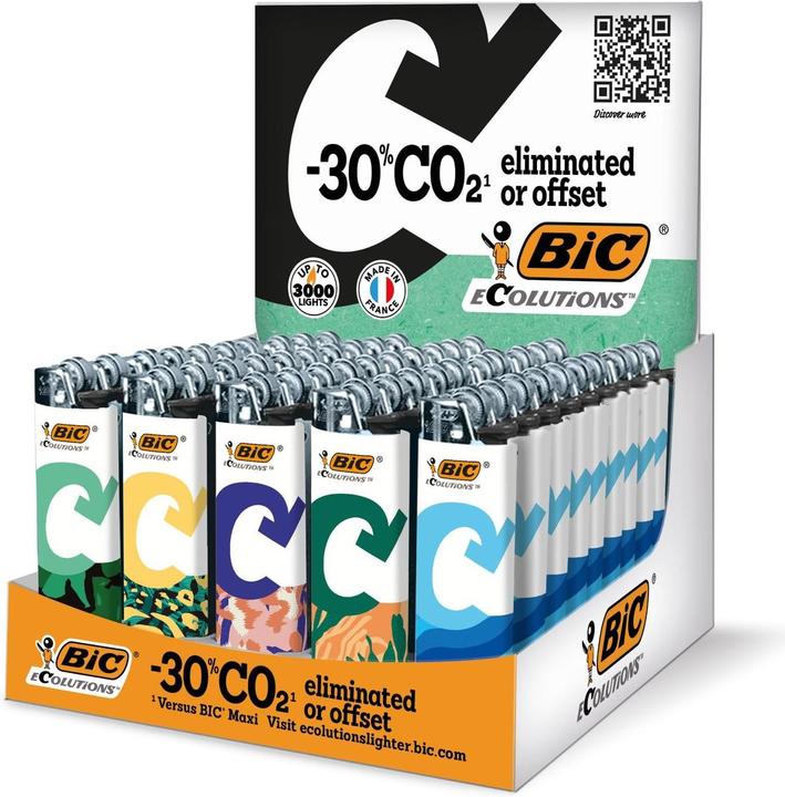 Image du produit Bic Briquet à friction J26 Maxi Ecolutions Assorti, boîte de 50