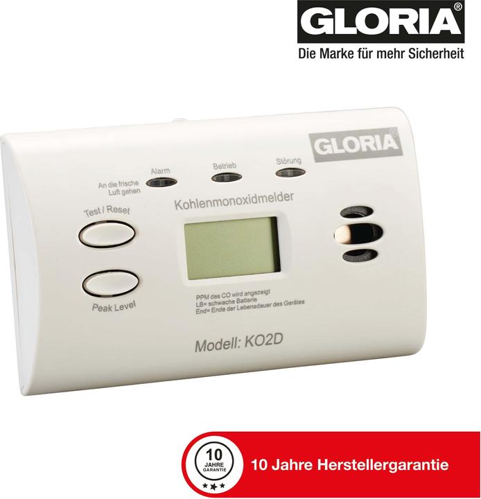Immagine prodotto Gloria Haus und Garten 002518.0571 Rilevatore di monossido di carbonio a batteria rileva il monossido di carbonio