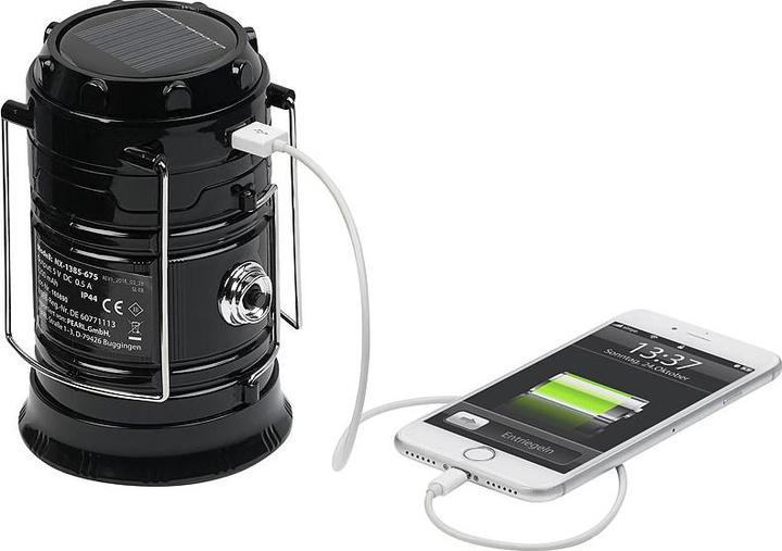 Image du produit Semptec Lanterne de camping solaire à LED 3in1 avec fonction Powerbank