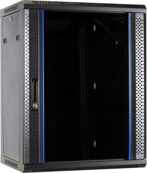 Dsit 15 HE Serverschrank, Wandgehäuse, mit Glastür (BxTxH) 600 x 450 x 770 mm (19 Zoll Rack)